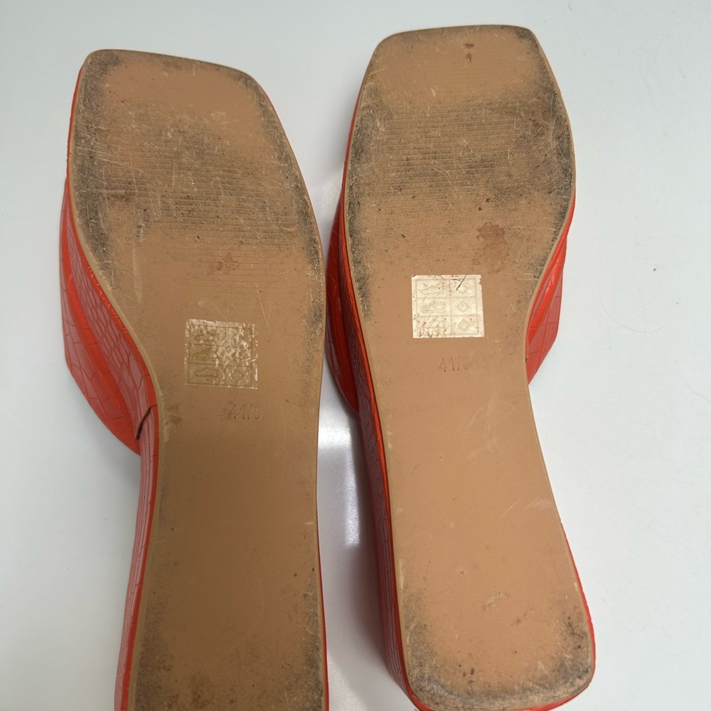 orange women’s alligator wedges Wedge HEELS - Picture 9 of 10